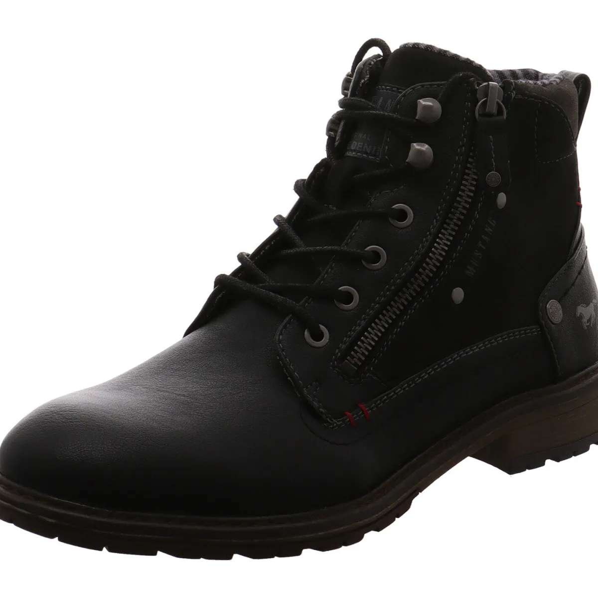 Mustang Schnürboot schwarz Discount