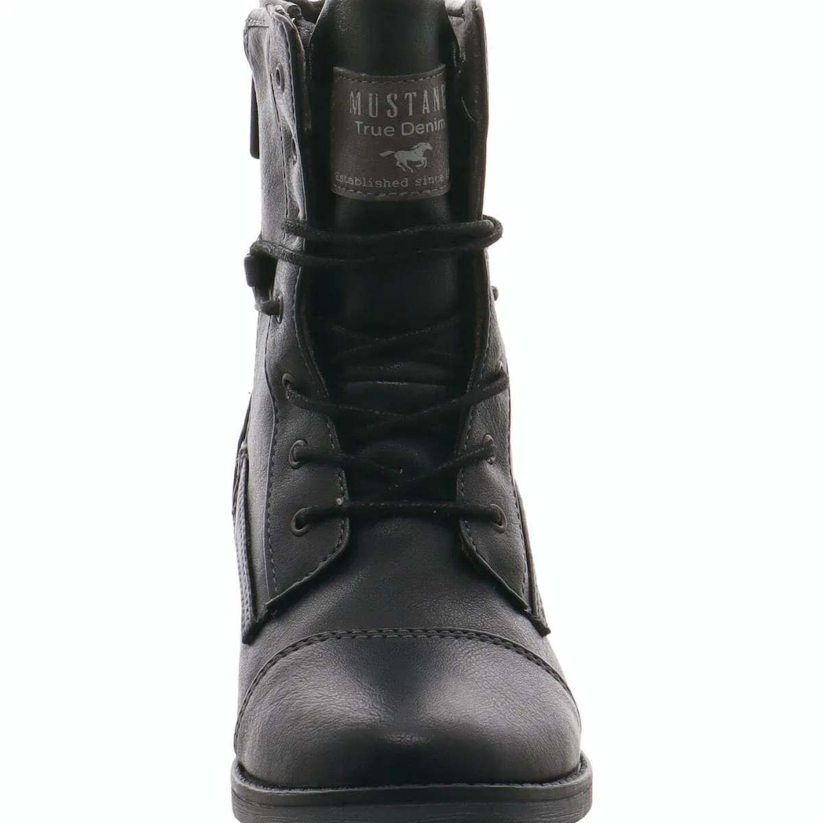Mustang Schnürstiefelette schwarz Sale