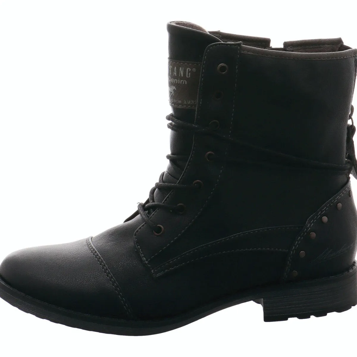 Mustang Schnürstiefelette schwarz Sale