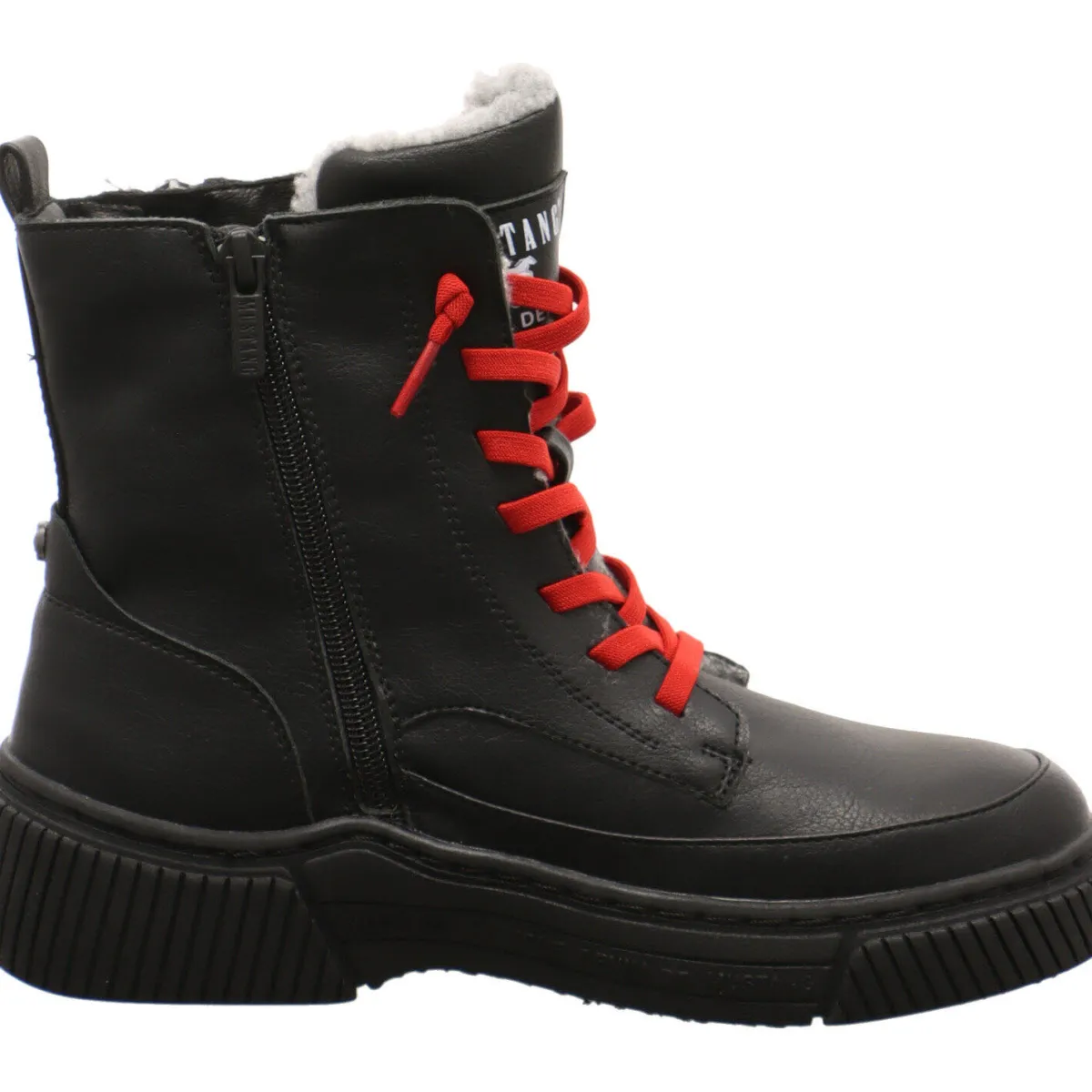 Mustang Schnürstiefelette schwarz Online