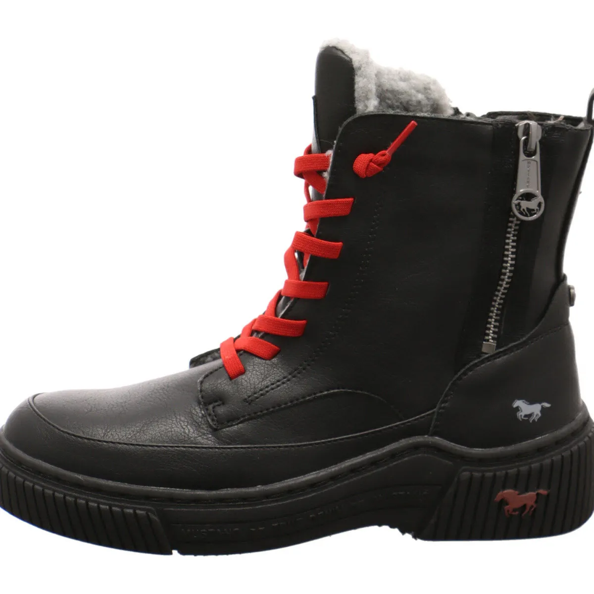 Mustang Schnürstiefelette schwarz Online