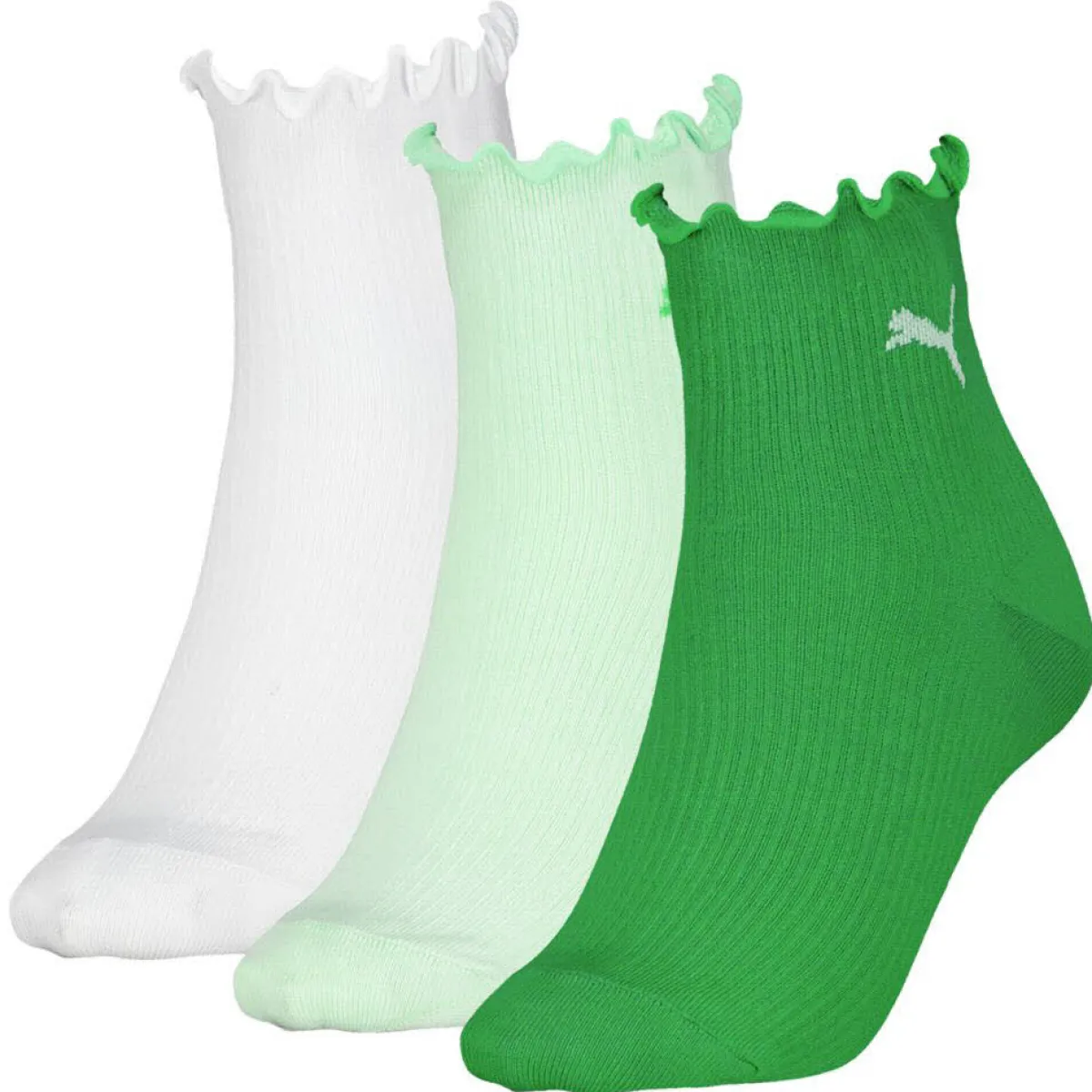 Puma Socken Ruffle Quarter grün Hot