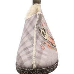 Relax Hausschuh Eule mit Herz grau Clearance