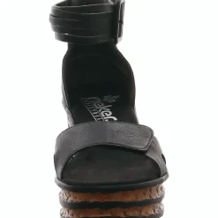 Rieker Keilsandalette schwarz Outlet