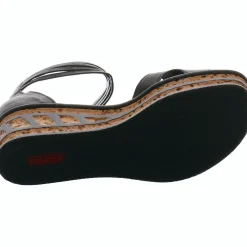 Rieker Keilsandalette schwarz Outlet