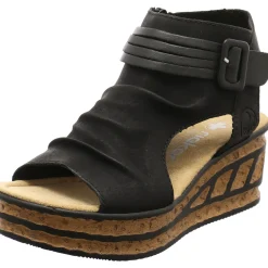 Rieker Keilsandalette schwarz