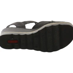 Rieker Keilsandalette schwarz Discount