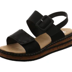 Rieker Keilsandalette schwarz Outlet