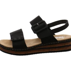 Rieker Keilsandalette schwarz Outlet
