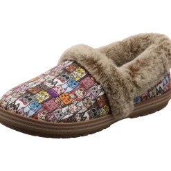 Skechers Hausschuh Bobs too Cozy - Chic Cat Motiv Best