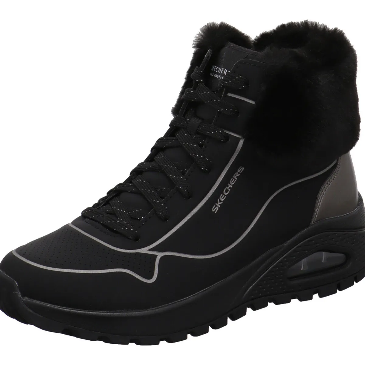 Skechers Schnürboot Uno Rugged - Fall Shimmer schwarz Outlet