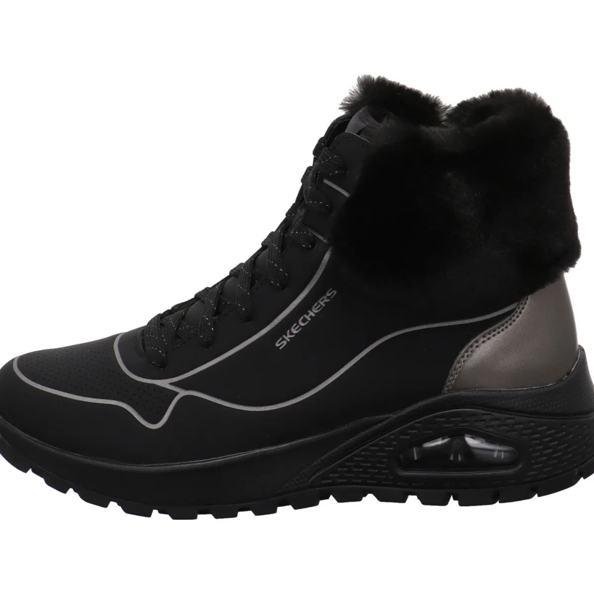 Skechers Schnürboot Uno Rugged - Fall Shimmer schwarz Outlet