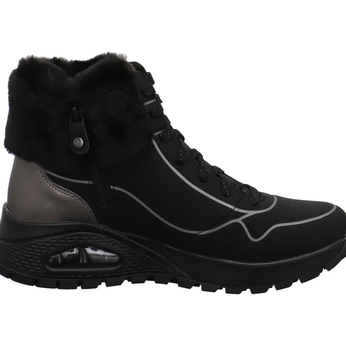 Skechers Schnürboot Uno Rugged - Fall Shimmer schwarz Outlet