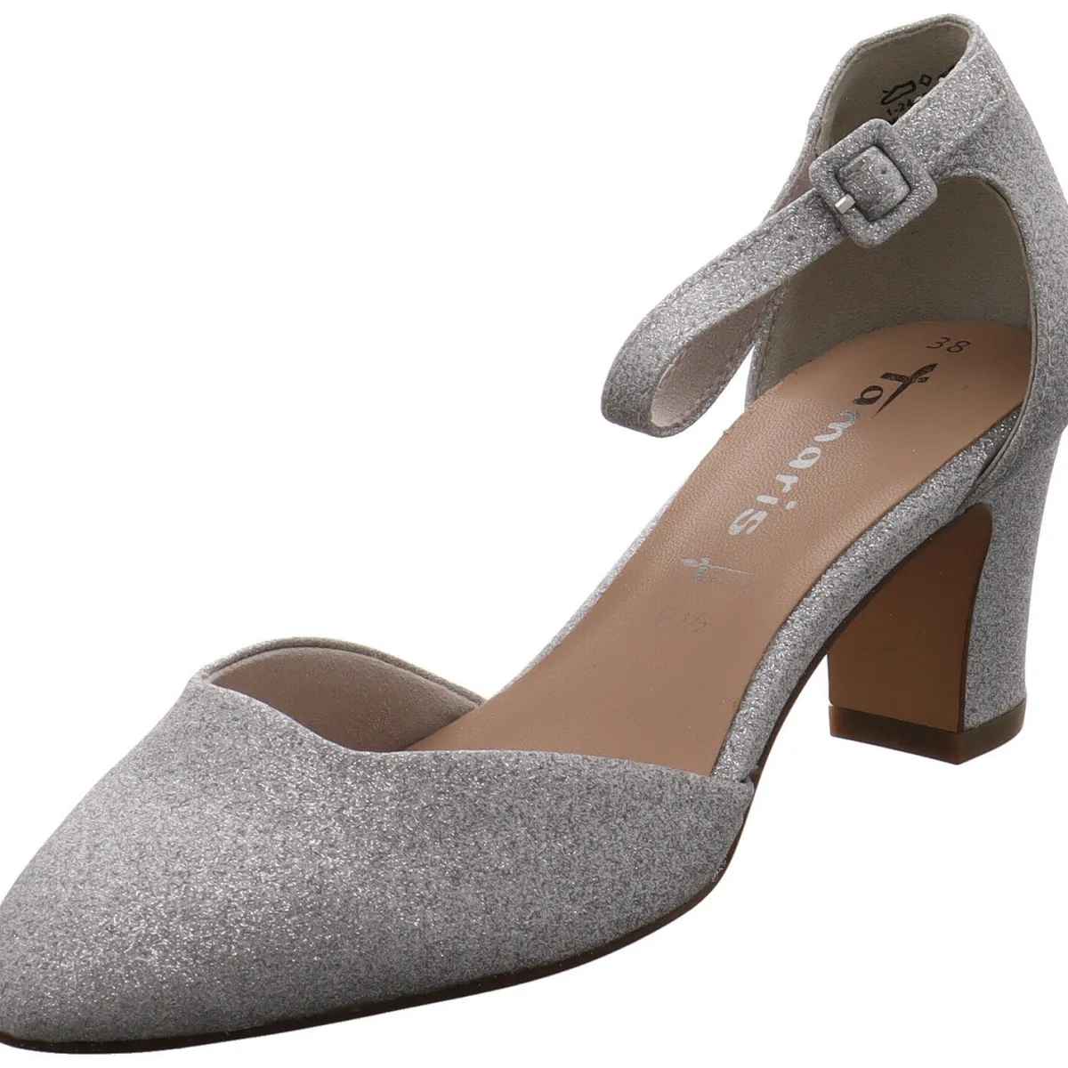 Tamaris Riemchenpumps silber Outlet