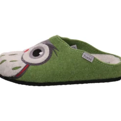 Tofee Hausschuh Eule grün Hot