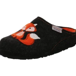 Tofee Hausschuh Fuchs schwarz