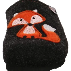 Tofee Hausschuh Fuchs schwarz