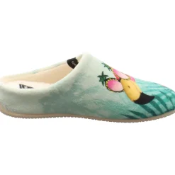 Verbenas Hausschuh York Animal Pelo grün Hot