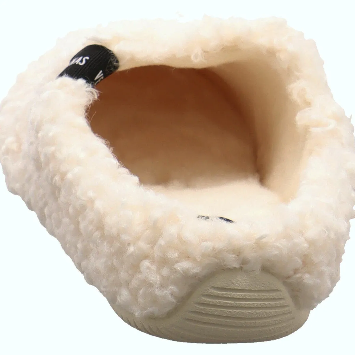 Verbenas Hausschuh York Curly weiß Hot