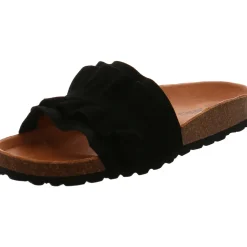 Verbenas Pantolette Rocio Serraje Volante schwarz Discount