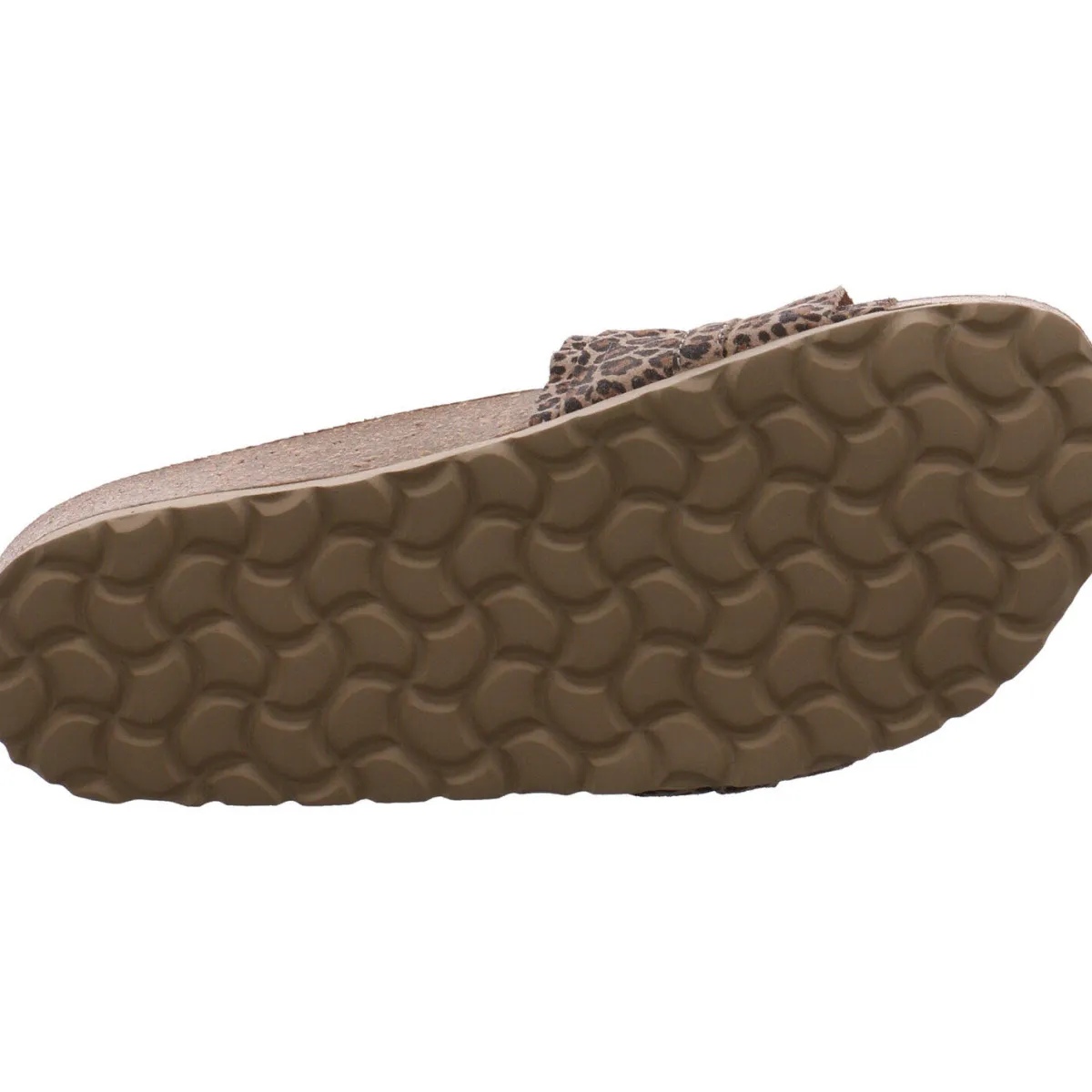 Verbenas Pantolette Rocio Serraje Volante Leopardo braun Hot