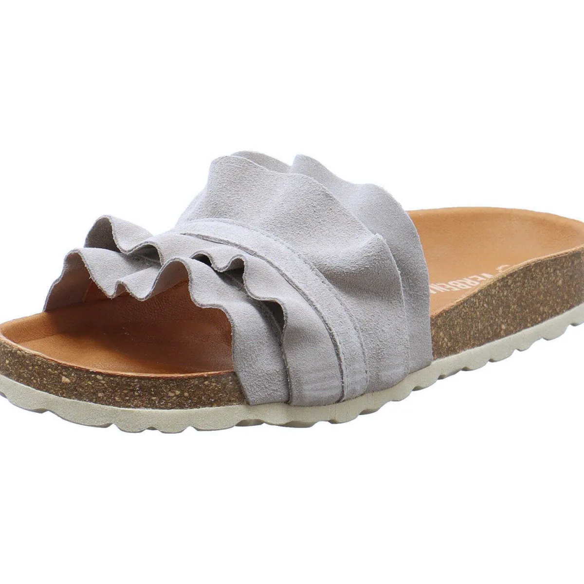 Verbenas Pantolette Rocio Serraje Volante grau Sale