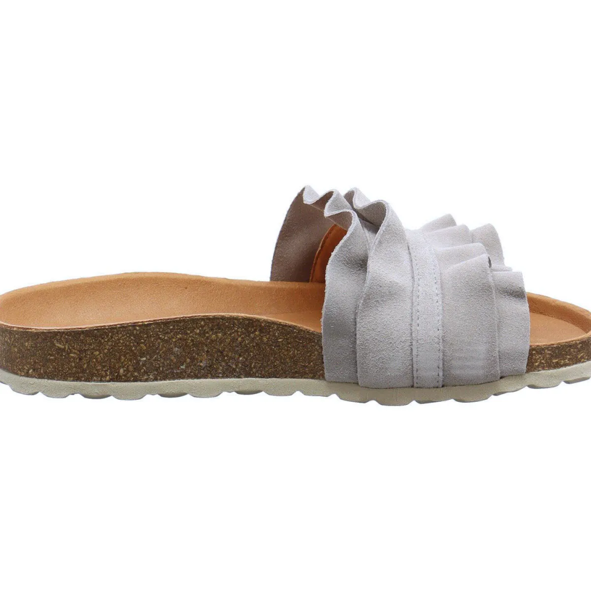 Verbenas Pantolette Rocio Serraje Volante grau Sale