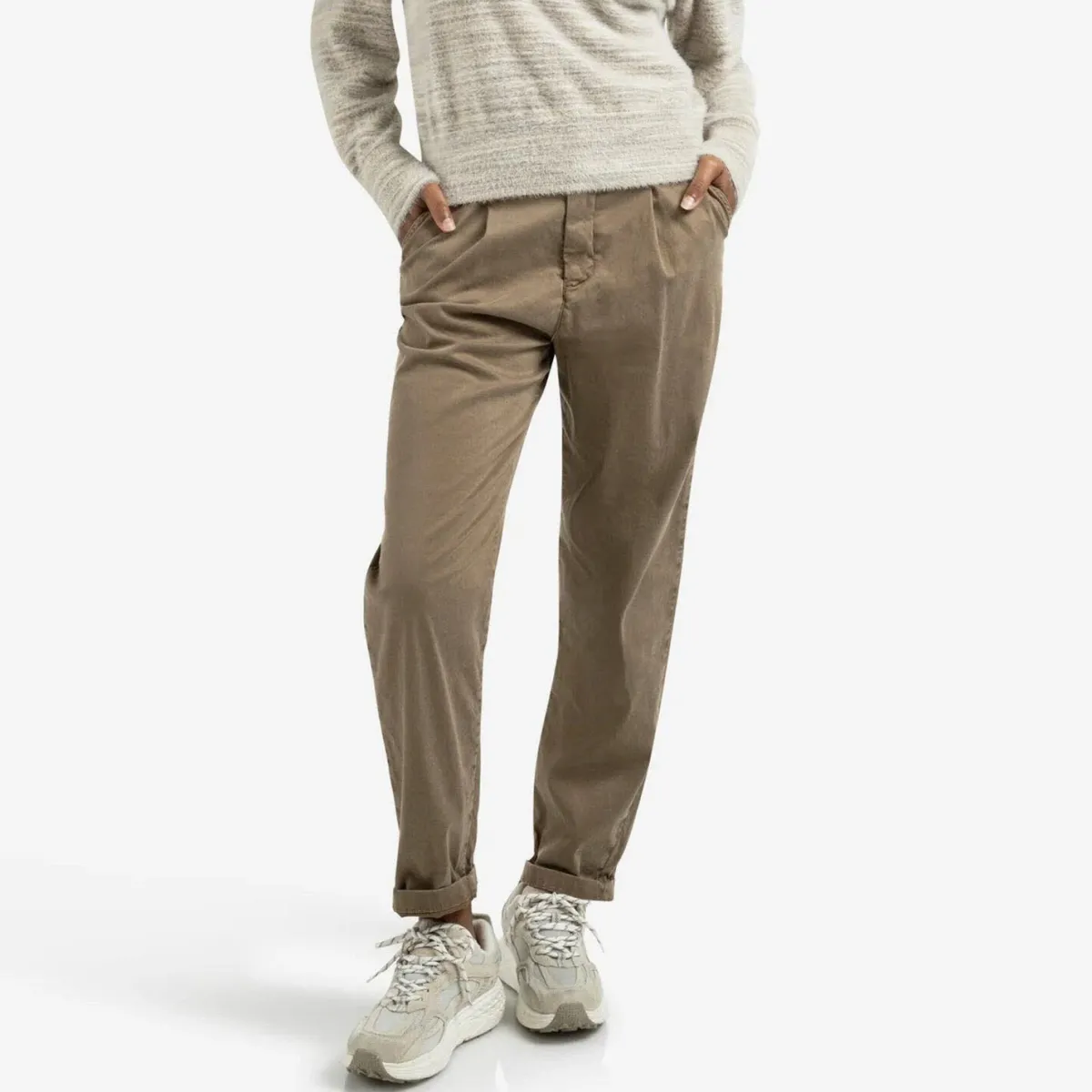 Yaya Hose Woven loose fittrousers with braun New