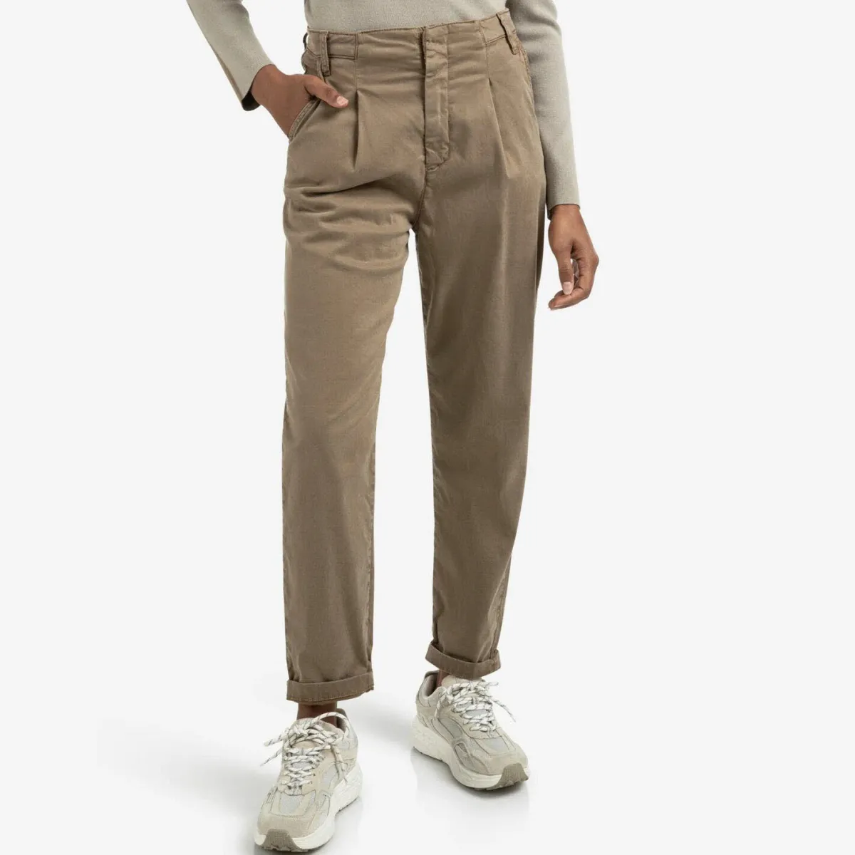 Yaya Hose Woven loose fittrousers with braun New