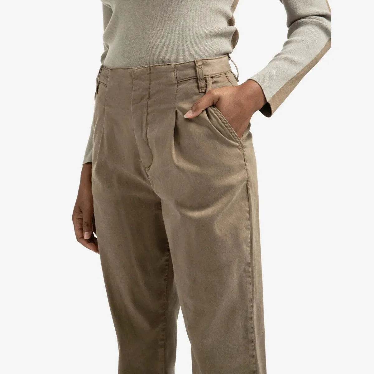 Yaya Hose Woven loose fittrousers with braun New